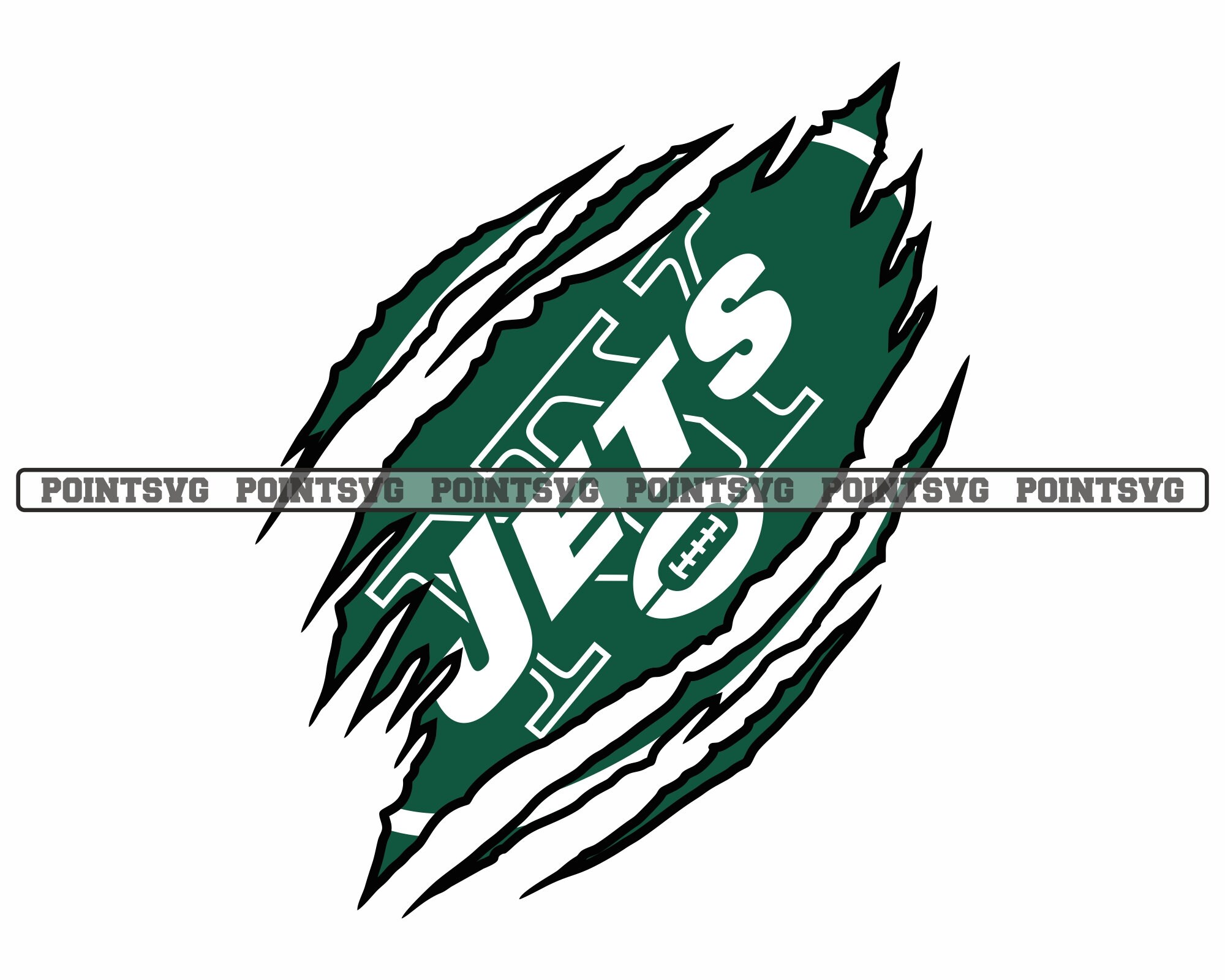 NEW YORK JETS Svg Ripped Claw Marks Cricut Files PngEps | Etsy