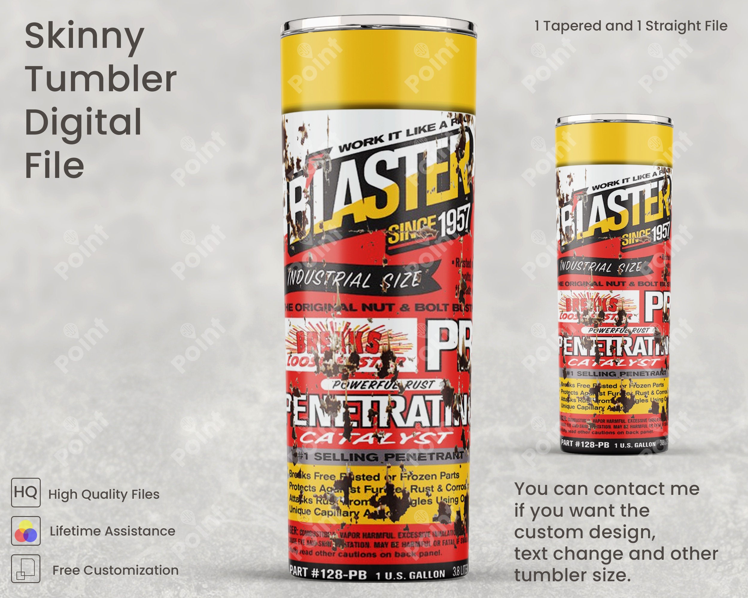 greasy pb blaster 20oz skinny straight sublimation tumbler design dig…