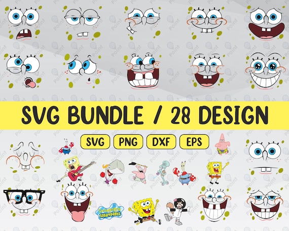 Download Spongebob Svg For Cricut Sponge Bob Svg Spongebob Birthday Etsy
