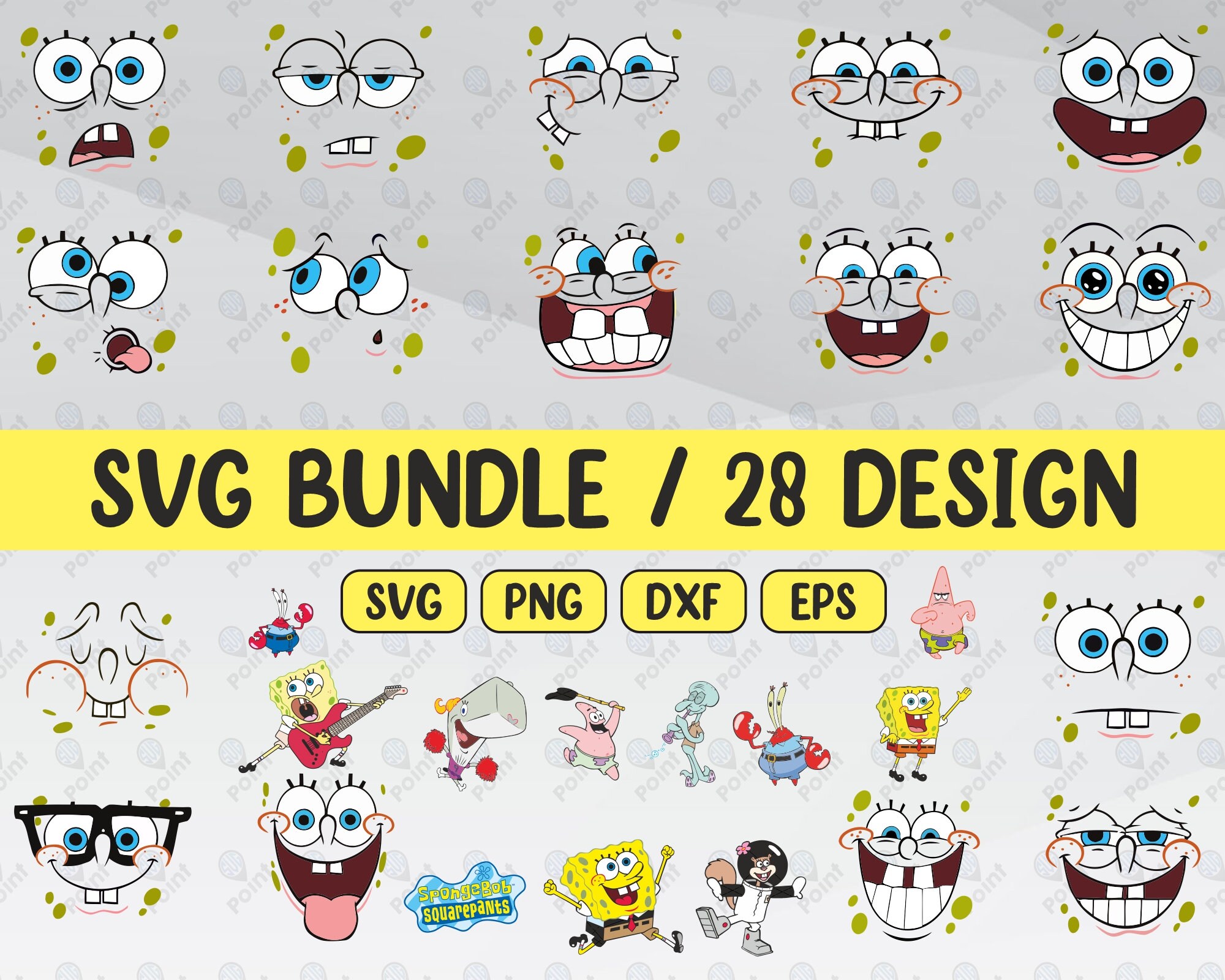 SpongeBob Svg für Cricut Sponge Bob Svg SpongeBob Birthday | Etsy