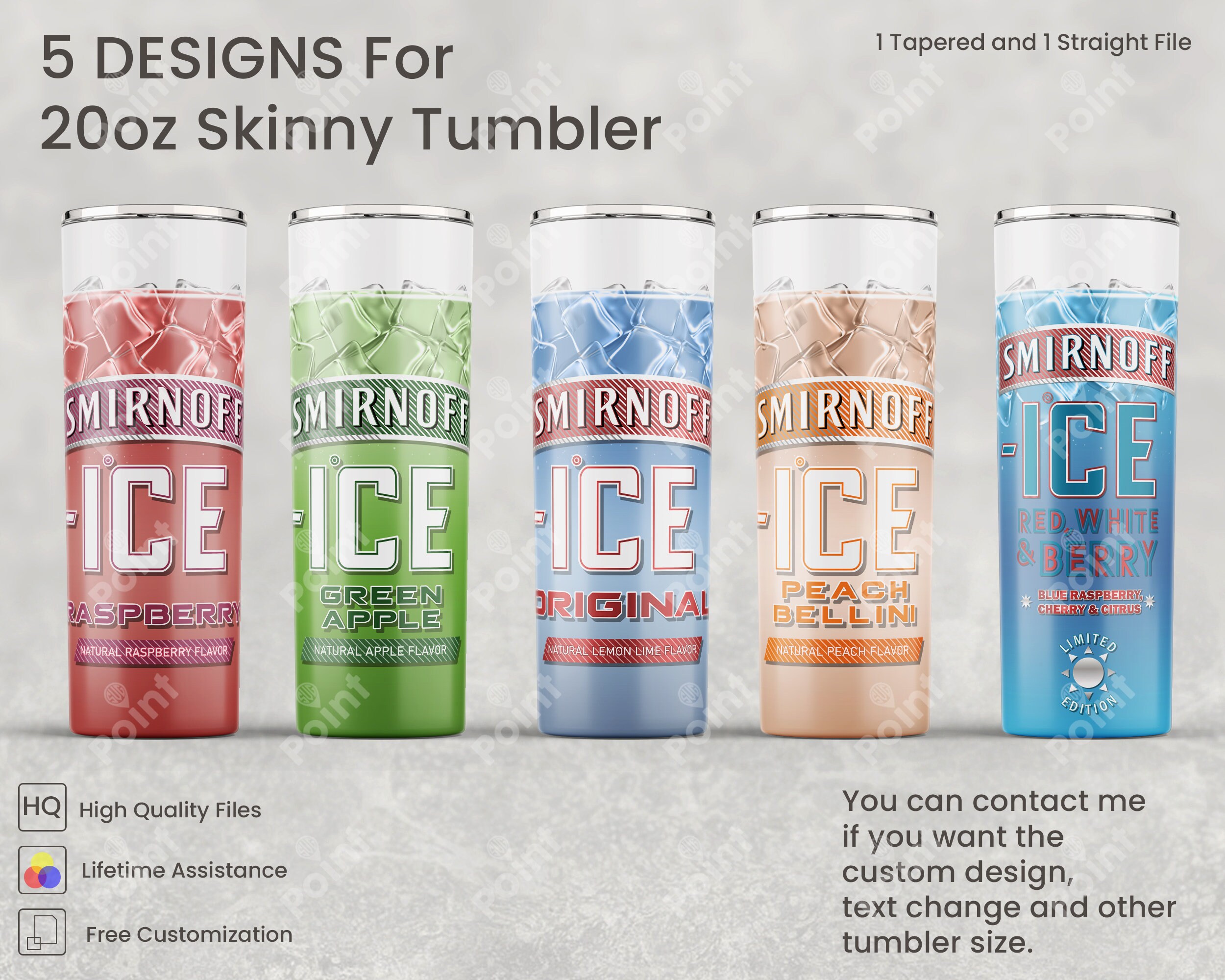 Smirnoff ice tumbler png Bundle for 20oz SKINNY TUMBLER PNG Etsy