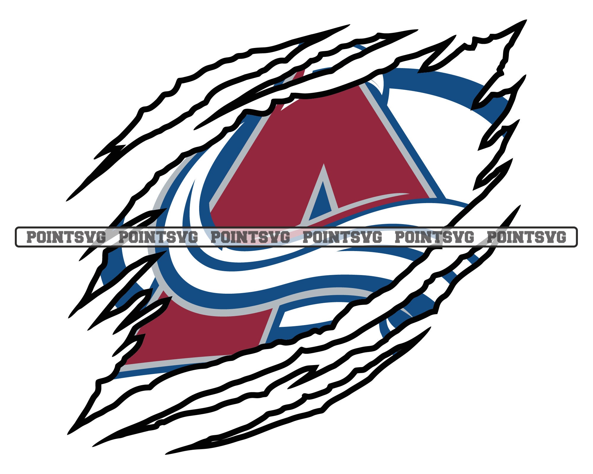 Colorado Avalanche Svg Logo Claw Mark Clipart Vector Cricut | Etsy