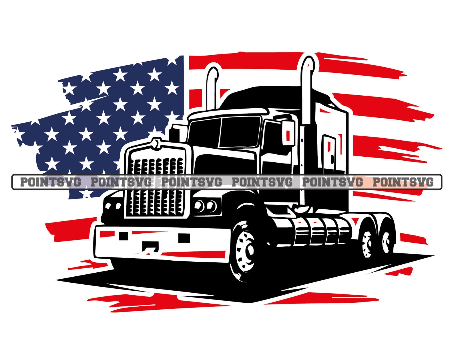 American Trucker Svg Semi Truck Svg Truck Clipart Truck | Etsy
