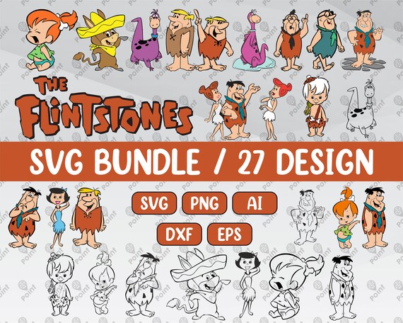 Download Flintstone Svg Bundle Flintstone Cricut Files Flinstone | Etsy