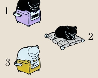 Sleepy Cat Enamel Pin (Please Read Description)