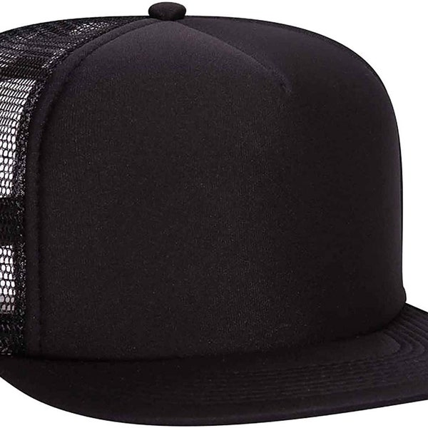 YoColorado Monochromatic Trucker Hat - Black On Black, Small Fit, Chenille Side C, Snapback & Mesh Back - View #10