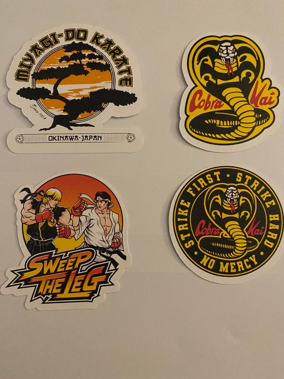 3x3 4 Pack Sticker's Vinyl Print Cobra Kai Karate Kid - Etsy 3x3 4 Pack Sticker's Vinyl Print Cobra Kai Karate Kid - Etsy