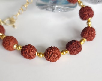 5 Mukhi Rudraksha Yoga Bracelets - Rudraksha meditation Beads bracelet ,5 Mukhi Rudraksha healing Bracelet