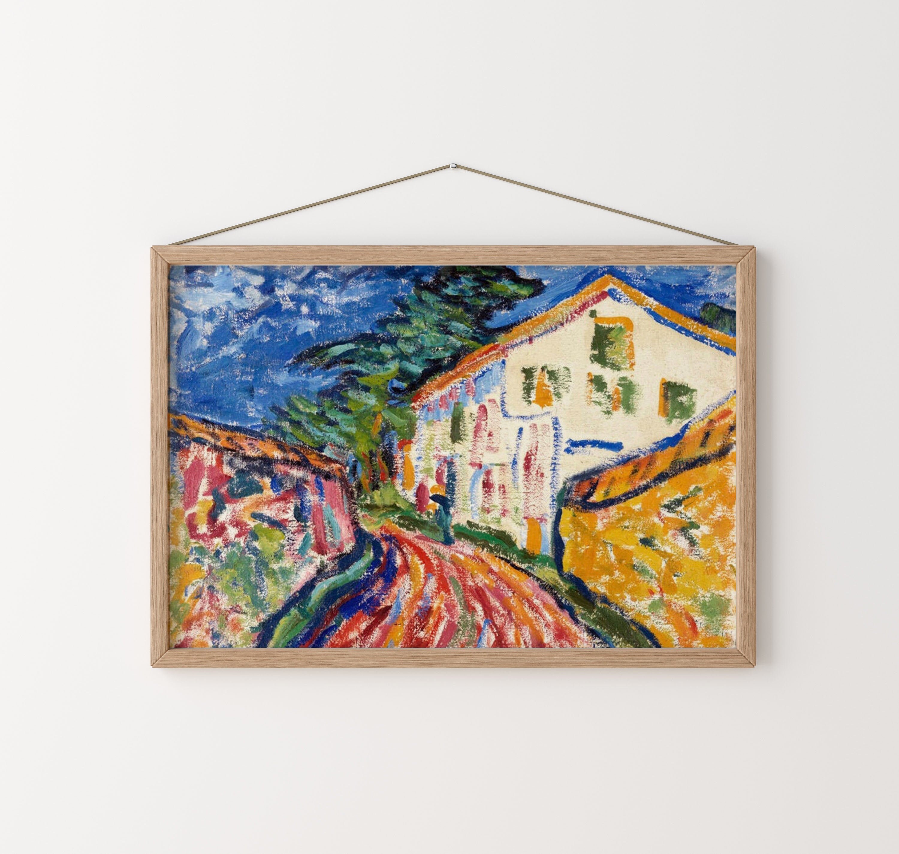 Erich Heckel House In Dangast 1908 Vintage Art Landscape Mid Etsy