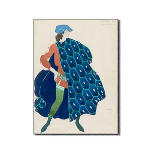 Léon Bakst Art Poster Print Ida Rubinstein as Saint Sebastian Modernist Mid Century Modern Interior Fine Art Poster Art Interior Wall Decor