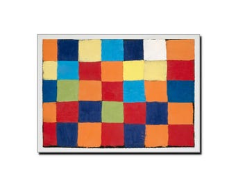 Paul Klee "Color Chart - Qu 1" Art Poster Print - Swiss Artist, Expressionism, Cubism, Surrealism