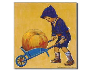 Jessie Willcox Smith Art Poster Thanksgiving American Artist Mid Century Modern Art Fine Art Print Kids Room Retro Illustration Wall Deocr