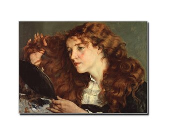 Gustave Courbet, Jo The Beautiful Irish Girl Oil Painting Print Mid Century Interior Fine Art Wall Decor Minimalist Decor Retro Art Print