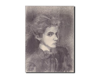 1906 EGON SCHIELE Self-portrait Expressionist Art Poster Abstract Art Print Mid Century Danish Art Poster Art Print Monochrome Art Print