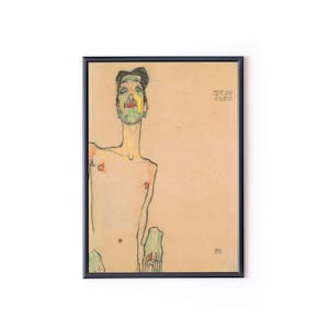 EGON SCHIELE Bildnis Edith Schiele Print Fine Art Digitale Kunst Original Print Mid Century Interior Vintage Poster Minimal Kunst Poster