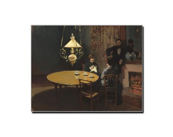 Claude Monet "Interior, after Dinner" 1868–1869 Art Poster Print - French artist