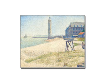 Georges Seurat "The Lighthouse at Honfleur" 1886 Art Poster Print - French Impressionist Painter