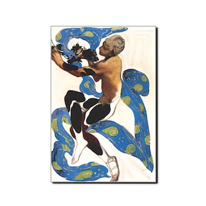 Léon Bakst Art Poster Ensemble De 2 Ouvrages Consacrés À L’artiste 1913 Male Figure Mid Century Modern Russian Painter Gifts for Her/Him