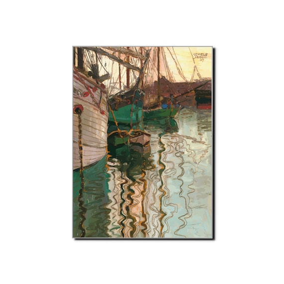 グスタフクリムト　エゴンシーレ　画集　風景画　ランドスケープクリムト　シーレ 1907年 エゴン・シーレ トリエステ港 表現主義 シーレ 風景画 グスタフ