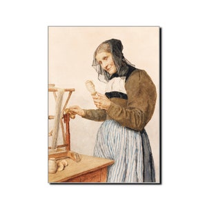 Albert Anker Art Poster Old Woman With Spindle 1908 Swiss painter Woman Illustration 19th-century Art Fine Art Wall Decor Gifts for Her/Him