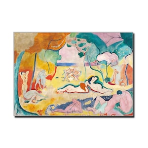 Henri Matisse Lebensfreude 1906 Kunst Poster Matisse Kunst Poster Druck Retro Illustration Poster Fine Art Mid Century Modern