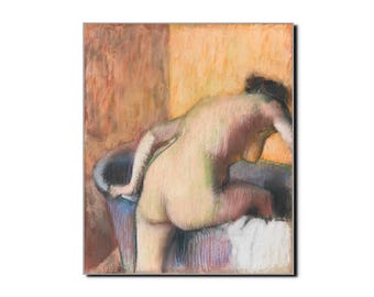 Edgar Degas "Bather Stepping Into A Tub" 1890 Art Poster Print - French Impressionist Artist