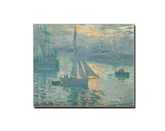 Claude Monet "Sunrise (Marine)" 1873 Art Poster Print - Impressionist