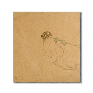 Egon Schiele Art Poster Print Courting couple 1908 Expressionist Artist Vintage Art Mid Century Danish Interior Art Poster Gifts for Him/Her