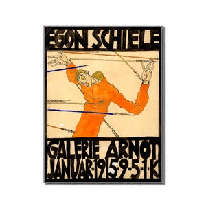 Egon Schiele Art Poster of the Schiele exhibition at Galerie Arnot 1915 Expressionist Artist Fine Art Wall Decor Gifts for Her/Him