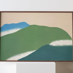 1909 Kamisaka Sekka Green mountains from Momoyogusa–Flowers of a Hundred Generations Original Fine Art Mid-Century Japanese Wall Deco Poster
