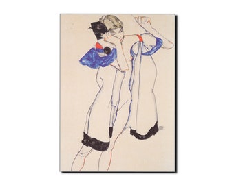 1913 EGON SCHIELE Woman in dawn skirt Expressionist Fine Art Abstract Print Mid Century Danish Art Poster Art Print Portrait Print Minimal