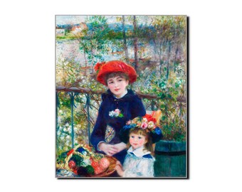 Pierre-Auguste Renoir "Two Sisters (On the Terrace) " 1881 Art Poster Print - French Impressionist Painter