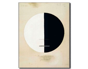 Póster artístico de Hilma af Klint, impresión "El punto de vista de Buda en la vida terrenal", 1920, bellas artes, artista sueco, naturalismo, arte abstracto, idea de regalo