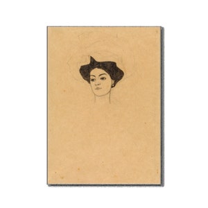 Egon Schiele Art Poster Melanie Schiele 1908 Expressionist Artist Mid Century Modern Interior Fine Art Print Wall Decor Gifts for Her/Him