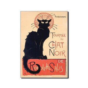 Le Chat Noir Art Poster Cat Illustration Poster Black Cat Retro Illustration Vintage Poster Fine Art Print France Art Gifts for Her/Him