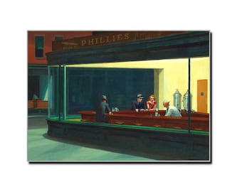 Edward Hopper Nighthawks 1942 Hopper Art Print Oil Painting Print Mid Century Interior Fine Art Wall Decor Modern Art Painting