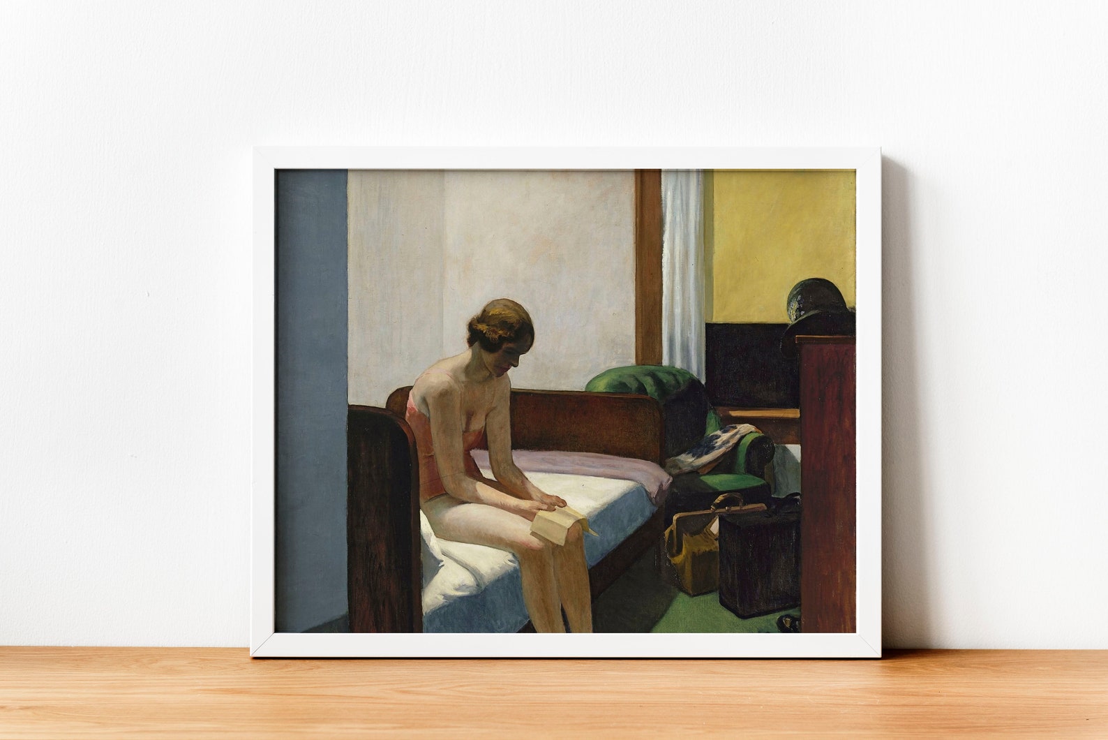 Edward Hopper Hotel Room 1931 Vintage Art Portrait Mid Century Etsy