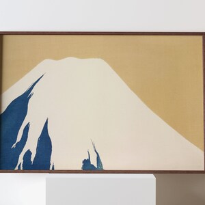 1909 Kamisaka Sekka Mount Fuji from Momoyogusa–Flowers of a Hundred Generations Original Fine Art Print Mid-Century Japanese Deco Poster