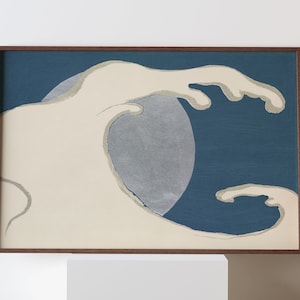1909 Kamisaka Sekka Waves and sun from Momoyogusa–Flowers of a Hundred Generations Original Fine Art Mid-Century Japanese Wall Deco Poster