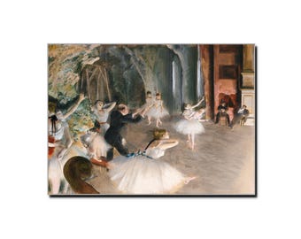 Edgar Degas "Ballet Rehearsal on Stage" 1874 Art Poster Print - French Impressionist Artist