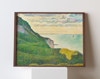1888 Georges Seurat Seascape at Port-en-Bessin Normandy Vintage Art Mid Century Modern Art Scandinavian PRINTABLE Wall Decor Poster