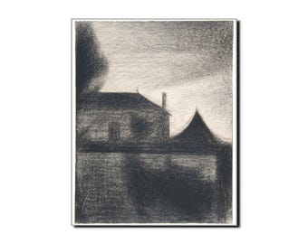 Georges Seurat "House at Dusk " 1881–82 Art Poster Print - French Impressionist Painter