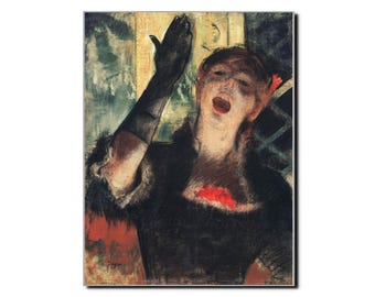 Edgar Degas "Café Singer" 1878 Art Poster Print - French Impressionist Artist