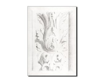 Georges Seurat "Architectural Motif: Double Acanthus Fleuron" 1875 Art Poster Print - French Impressionist Painter