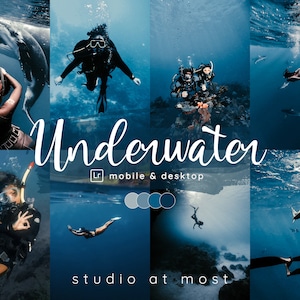 20 Underwater Mobile and Desktop Presets, Underwater Photography Filter, Ocean Presets, Diving Presets, Diving Photo Filter