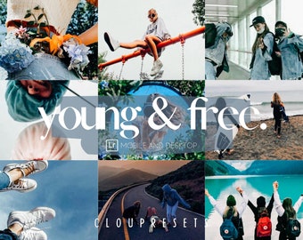 5 Young and Free Preset for Lightroom Mobile and Desktop, Instagram Filter for Travel Instagram Influencer and Bloggers, Adventures