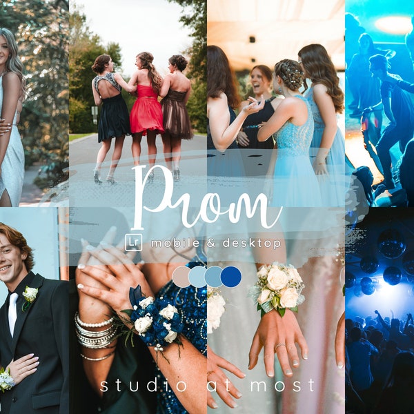 15 Prom Mobile & Desktop Presets, Senior Year Presets, Date Preset, Clean Bright Presets