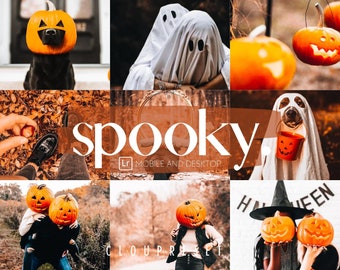 5 Spooky Preset, Mobile and Desktop Lightroom Preset for Instagram Influencer and Bloggers, Spooky Halloween Vibe Presets, Halloween Presets