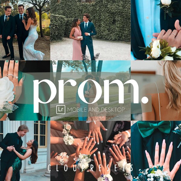 5 Prom Preset, Mobile and Desktop Lightroom Preset for Instagram Influencer and Blogger, Graduation Preset, Date Preset, Clean Preset