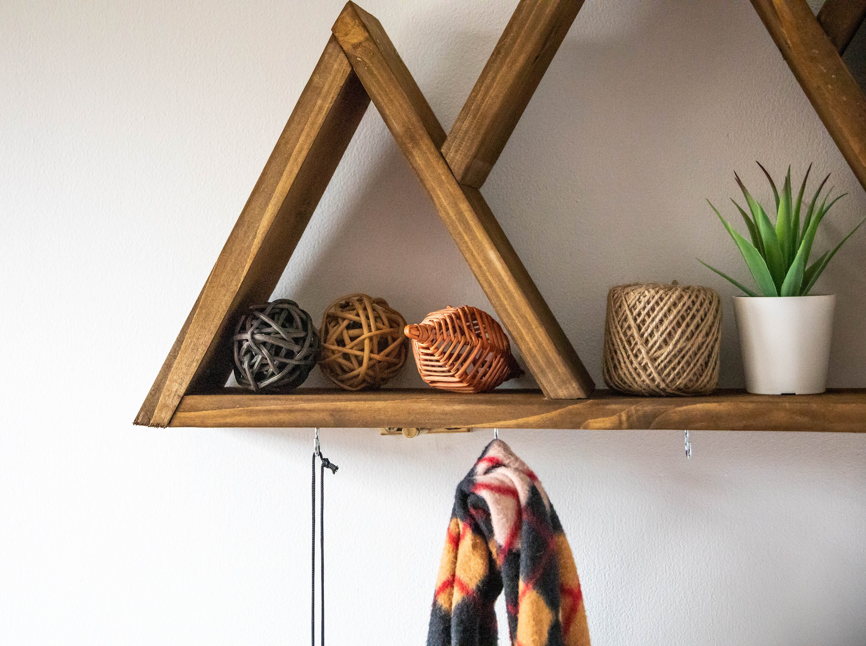 Large Mountain Shelf Coat and Key Rack Dog Lead Handmade Etsy